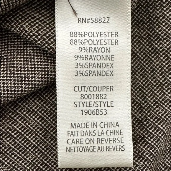 NWT Max Studio Brown Double Knit Houndstooth Bubble Sleeve Dress - Small - Picture 9 of 9